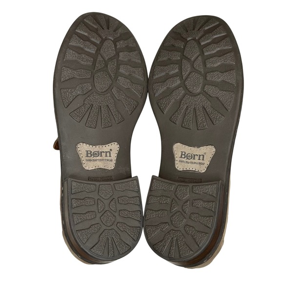 Born Hand Crafted Suede Loafer Shoes Mens 11 Taupe Opanka Moc Toe Quiet Luxury - Picture 10 of 14